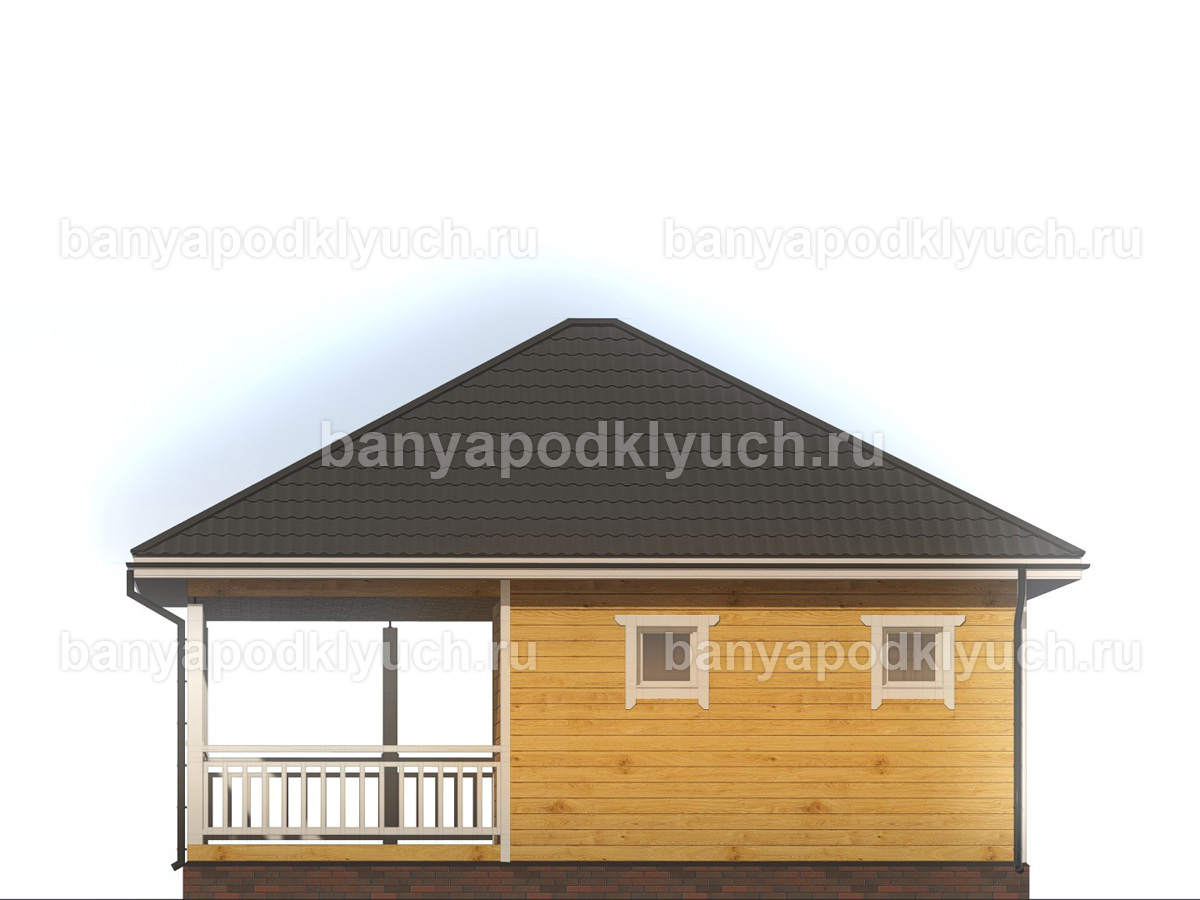 Баня из бруса 8x7.5 м Баня из бруса 8x7.5 м