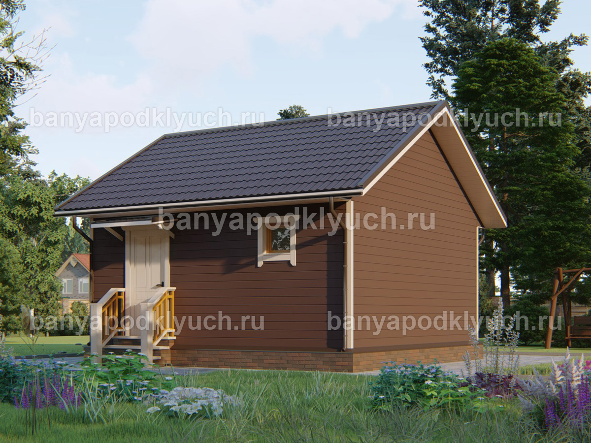 Каркасная баня 6x6 м Каркасная баня 6x6 м