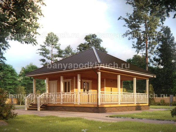 Баня из бруса 8 на 7,5 м
